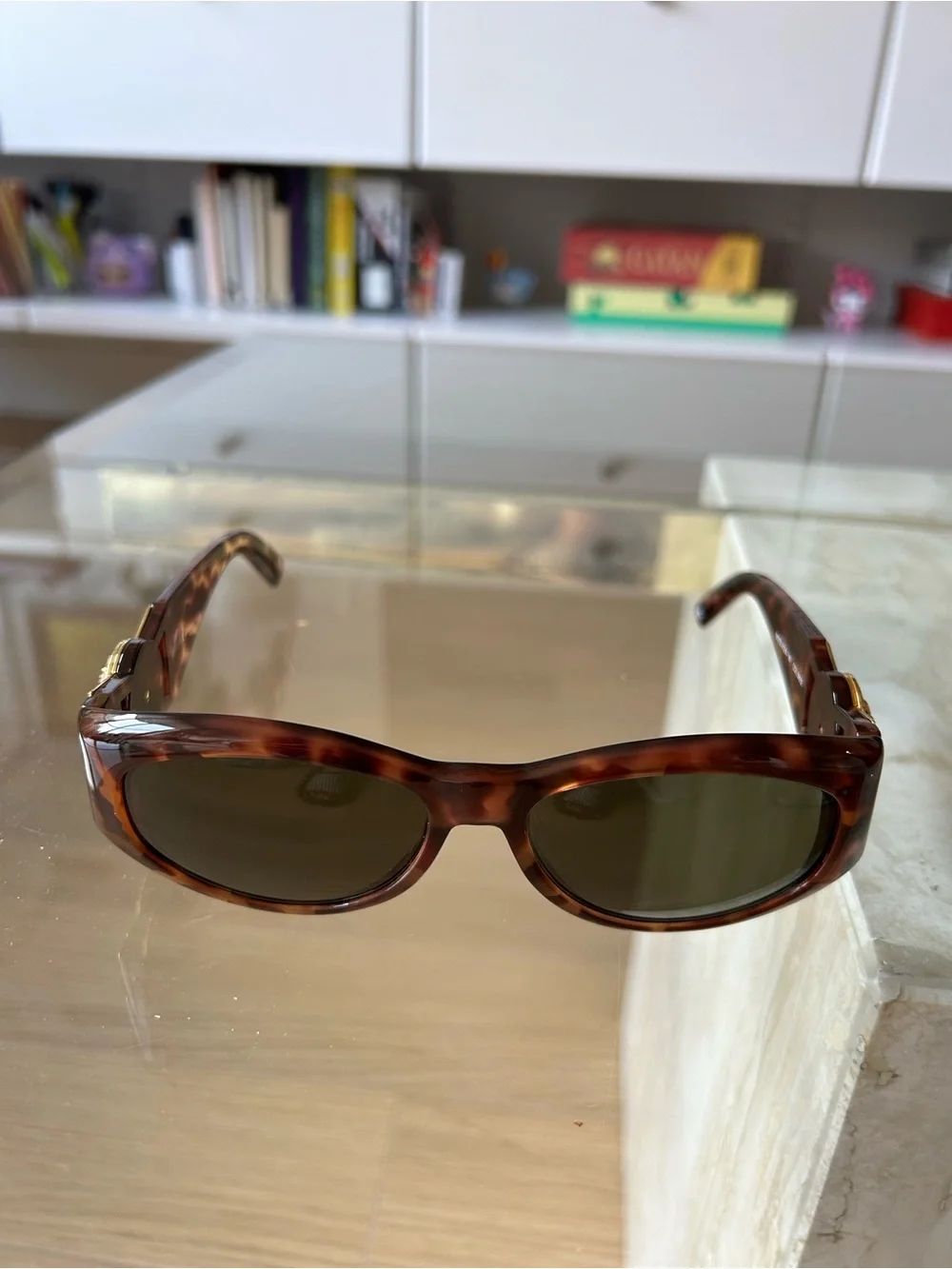 Gianni Versace Medusa Tortoiseshell Frame Sunglasses Vintage Original